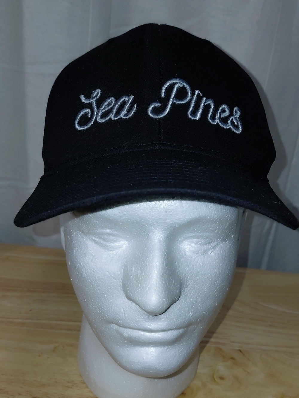 Sea Pines Black Embroidered Baseball Cap